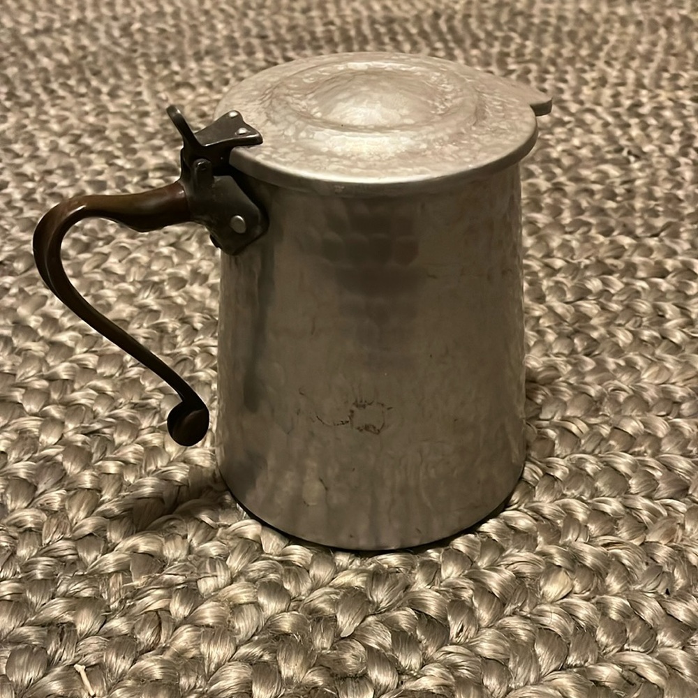 Vintage Hammered Aluminum Coffee Pot